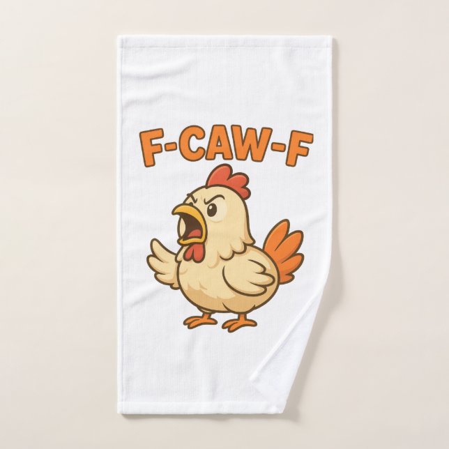 F-CAW-F Funny Chicken | Quote Rooster Meme T-shirt (Toalla de mano)