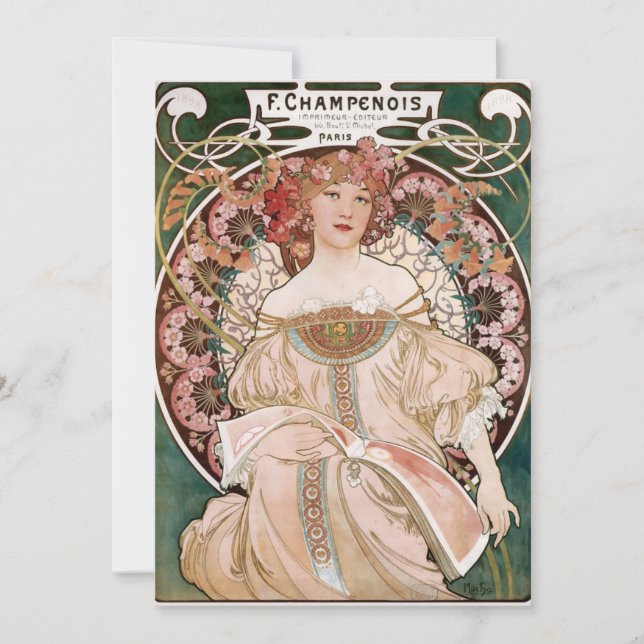F. Champenois Imprimeur-Editeur de Alphonse Mucha (Anverso)