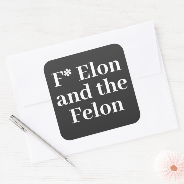 F* Elon Pegatina (Sobre)