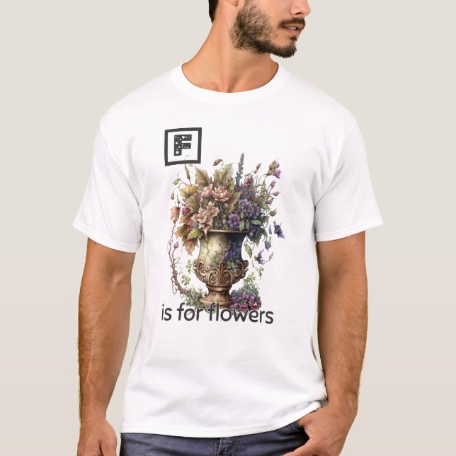 F es para la camiseta de Flores (Anverso)
