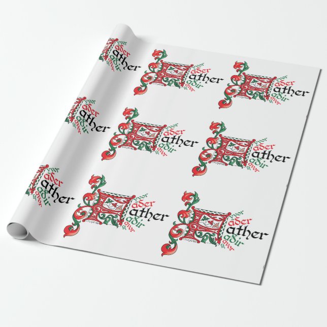 F es para Papel de Regalo del Padre (Desenrollado)