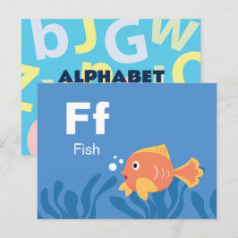 F es para peces - Tarjeta Flash Alphabet