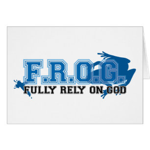 F.R.O.G. - Confíe completamente en dios (azul)