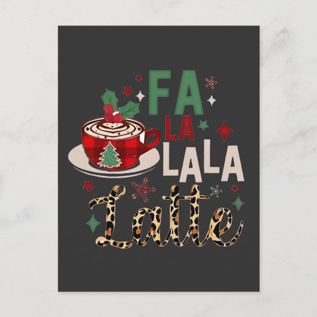 Fa Fa La La Latte Divertida Navidad Santa Navidad  (Anverso)