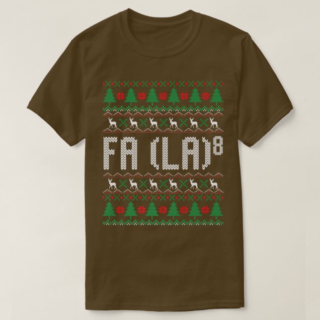FA (LA)8 Navidades feos Sweater Santa Fa La Math X (Diseño del anverso)