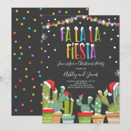 Fa La Fiesta Navidades Invitación Cactus