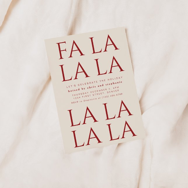 Fa La Holiday Invitación a fiesta de Navidades (Subido por el creador)