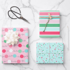 Fa La La Garland Navidades envolvimiento de papel