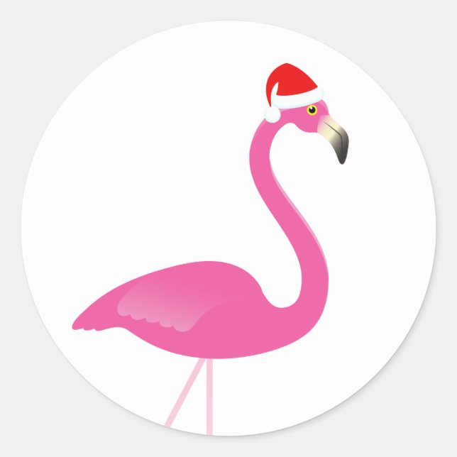 Fa la la la Flamingo Pegatina de vacaciones (Anverso)