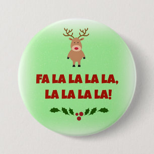 Fa la la la la Navidad Botón