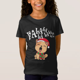 Fa La La La La Navidades Gato Cantando Camiseta Je