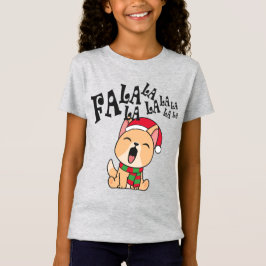 Fa La La La La Navidades Perro canta camiseta de J