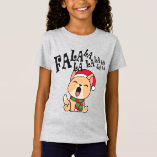 Fa La La La La Navidades Perro canta camiseta de J