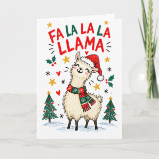 Fa La La La Llama | Tarjeta de Navidad Divertida