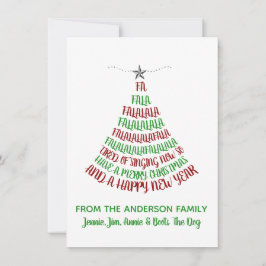 Fa La La La Navidad Árbol Humor Festividad