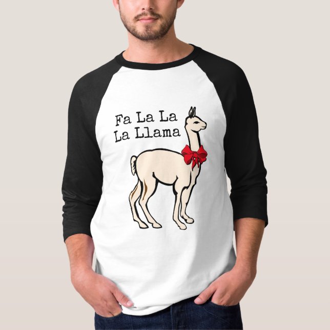 Fa La La Llama: La graciosa camiseta de los Navida (Anverso)