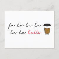 Fa la latte Funny Cafe tarjeta de vacaciones de ne