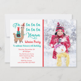 Fa la Llama fiesta de tarjetas de fotos navideñas 