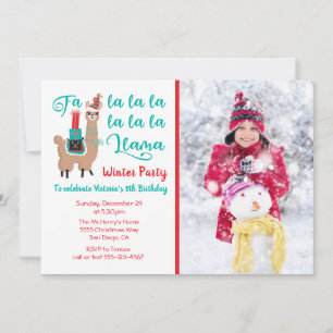 Fa la Llama fiesta de tarjetas de fotos navideñas