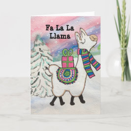 Fa La Llama Fun Fun, tarjeta de vacaciones moderna