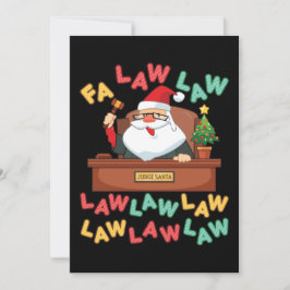 Fa Law Law Abogado Divertido Santa Juez Navidad