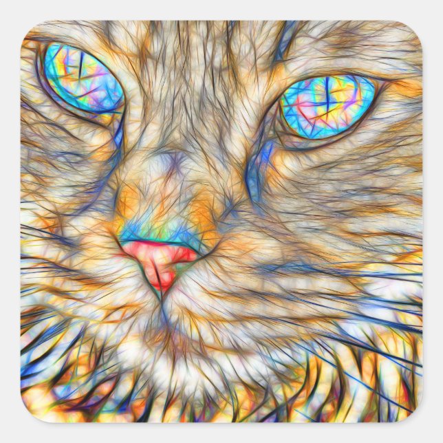 Fab Cat Art Square Pegatinas - Glosario (Anverso)