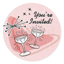 Fab Fifties Boda Engagement Shower Pegatinas