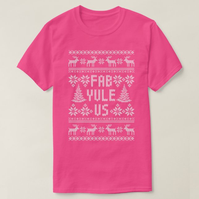 Fab Yule Us Funny Yule Log Navidades feos Sweater (Diseño del anverso)