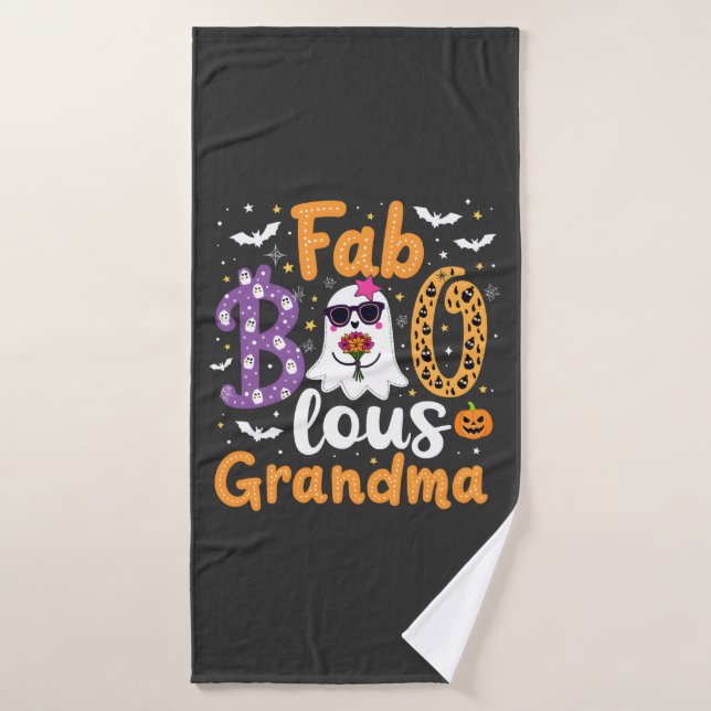 Faboolus Grandma Spooky Ghost Halloween (Toalla de baño)