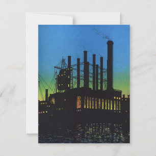 Fábrica en el atardecer, Negocio Vintage