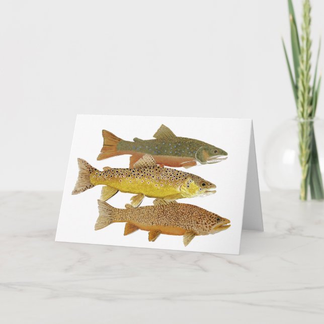 Fabricación de una tarjeta de la trucha del tigre (Anverso)