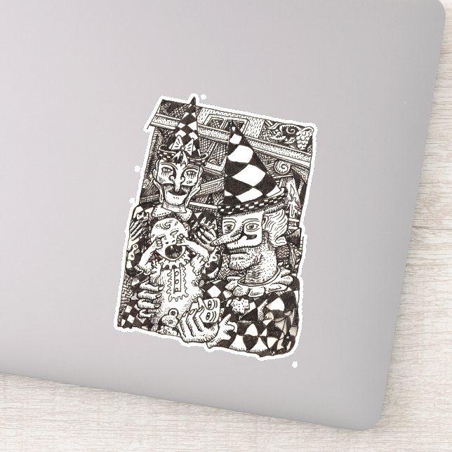 Fabricación del hombre, por Brian Benson, Pegatina (Detalle)