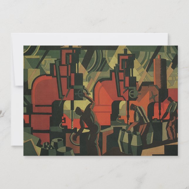 Fabricación industrial de vintage Art Deco (Anverso)