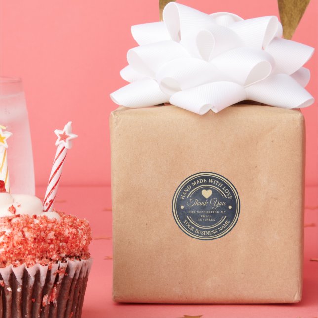 fabricado a mano con amor | gracias pegatina (Fiesta)