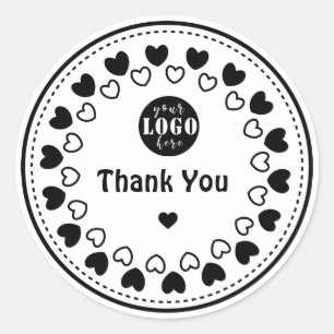 Fabricado a mano con amor gracias pegatina y eti