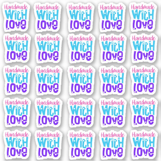 Fabricado a mano con amor - Pegatina de vinilo (Anverso)