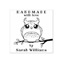 Fabricado a mano con amor por el sello de goma de 