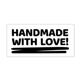 Fabricado a mano con amor Sello de autograbado par