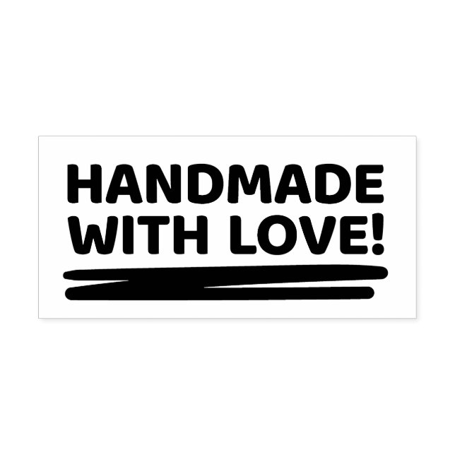 Fabricado a mano con amor Sello de autograbado par (Diseño)