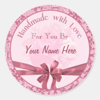 Fabricado a mano con amor Sellos personalizados, P