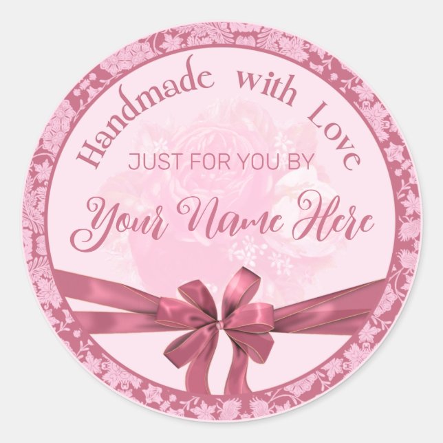 Fabricado a mano con amor Sellos personalizados, P (Anverso)