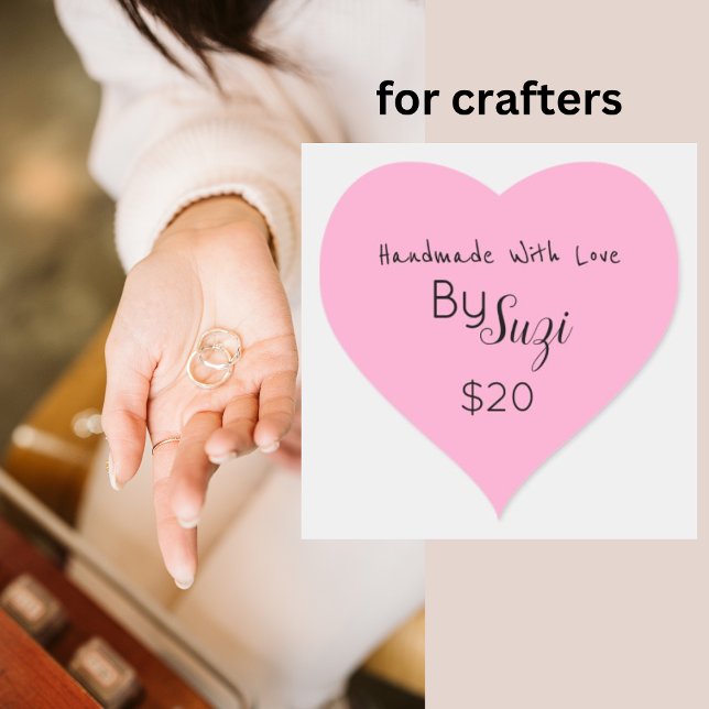 Fabricado a mano con amor simple etiqueta de preci (Subido por el creador)