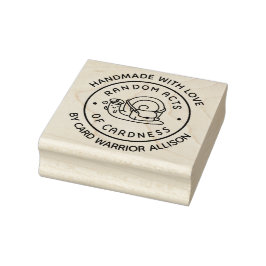 Fabricado a mano con el sello de arte Love Wood