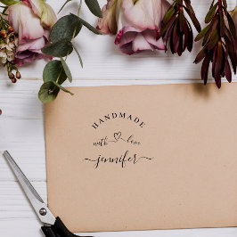 Fabricado a mano con Moda de amor Sello de goma de