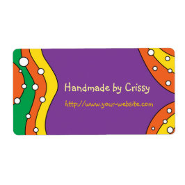 Fabricado a mano por - etiqueta de personalizable