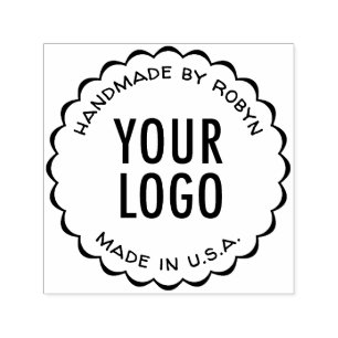 Fabricado a mano por sello de autograbado con logo