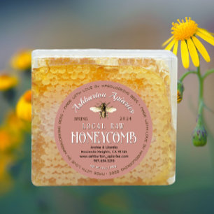 Fabricado con amor Etiqueta de honeycomb de la fec