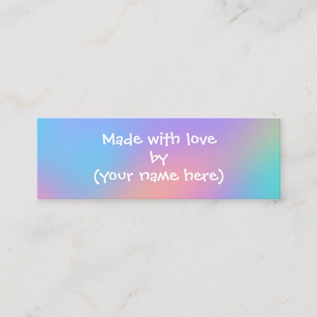 Fabricado con amor Mini tarjeta de visita personal (Anverso)
