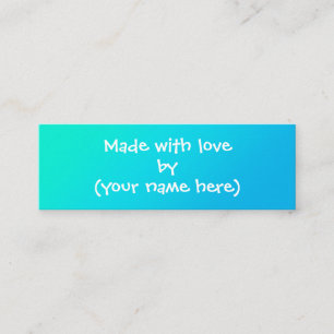 Fabricado con amor Mini tarjeta de visita personal