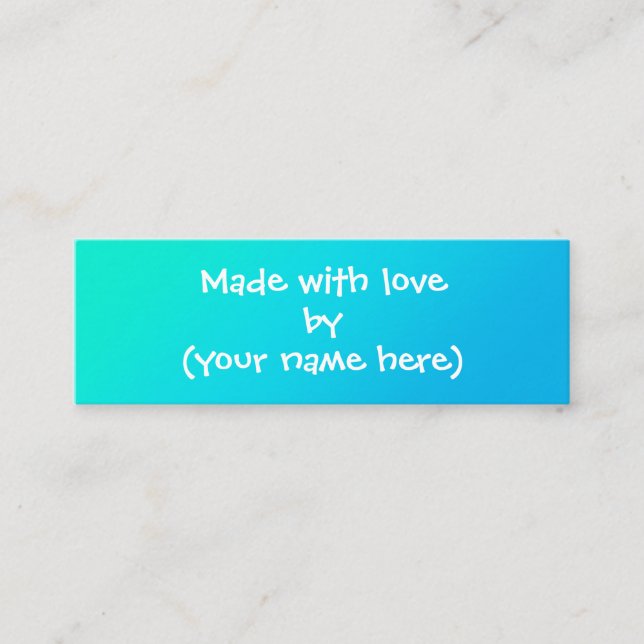 Fabricado con amor Mini tarjeta de visita personal (Anverso)